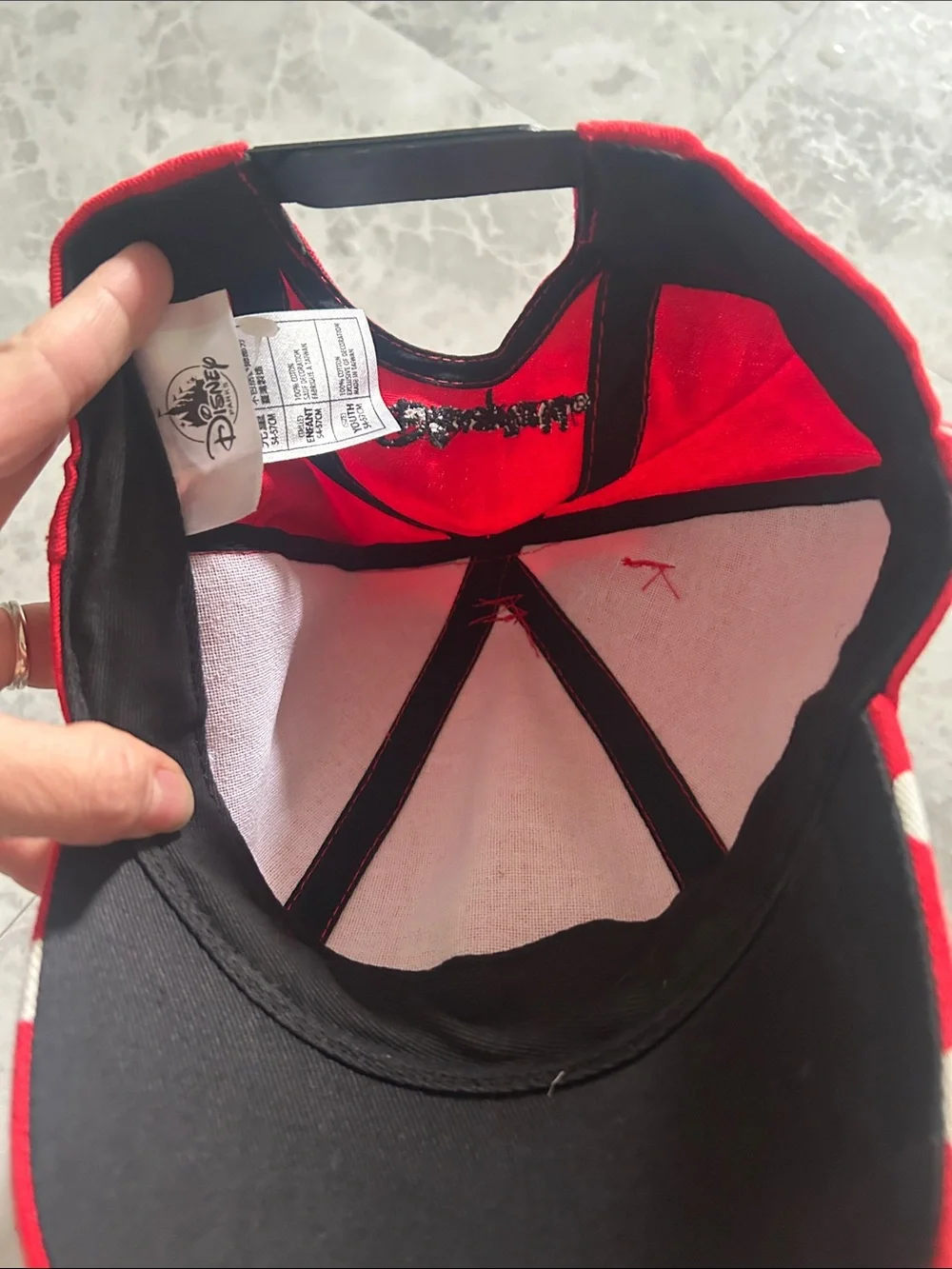 Disney Minnie Mouse Red and Black Polka Dot Kids Hat